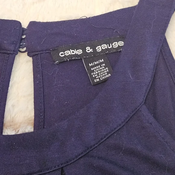 Women's Sleeveless Navy Top - Picture 4 of 5